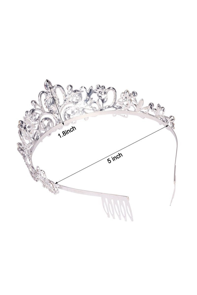 Silver Crystal Tiara Crown