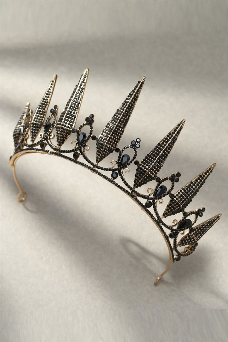 Gothic Black Rhinestone Tiara