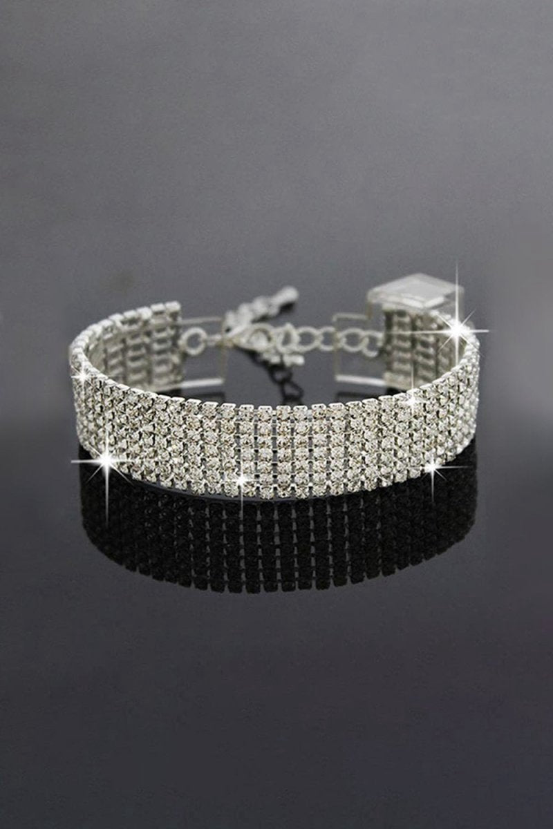 Crystal Adjustable Silver Rhinestone Bracelets