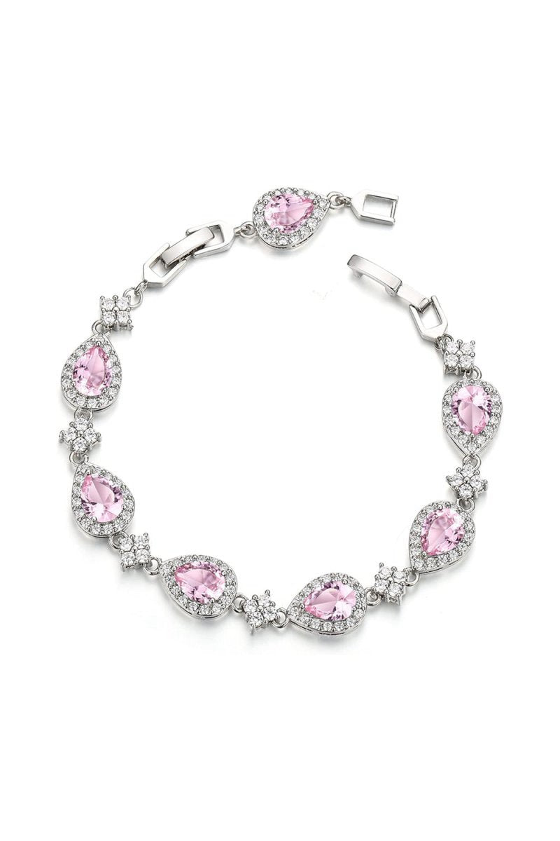 Black Rhinestone Zirconia Teardrop Tennis Bracelets