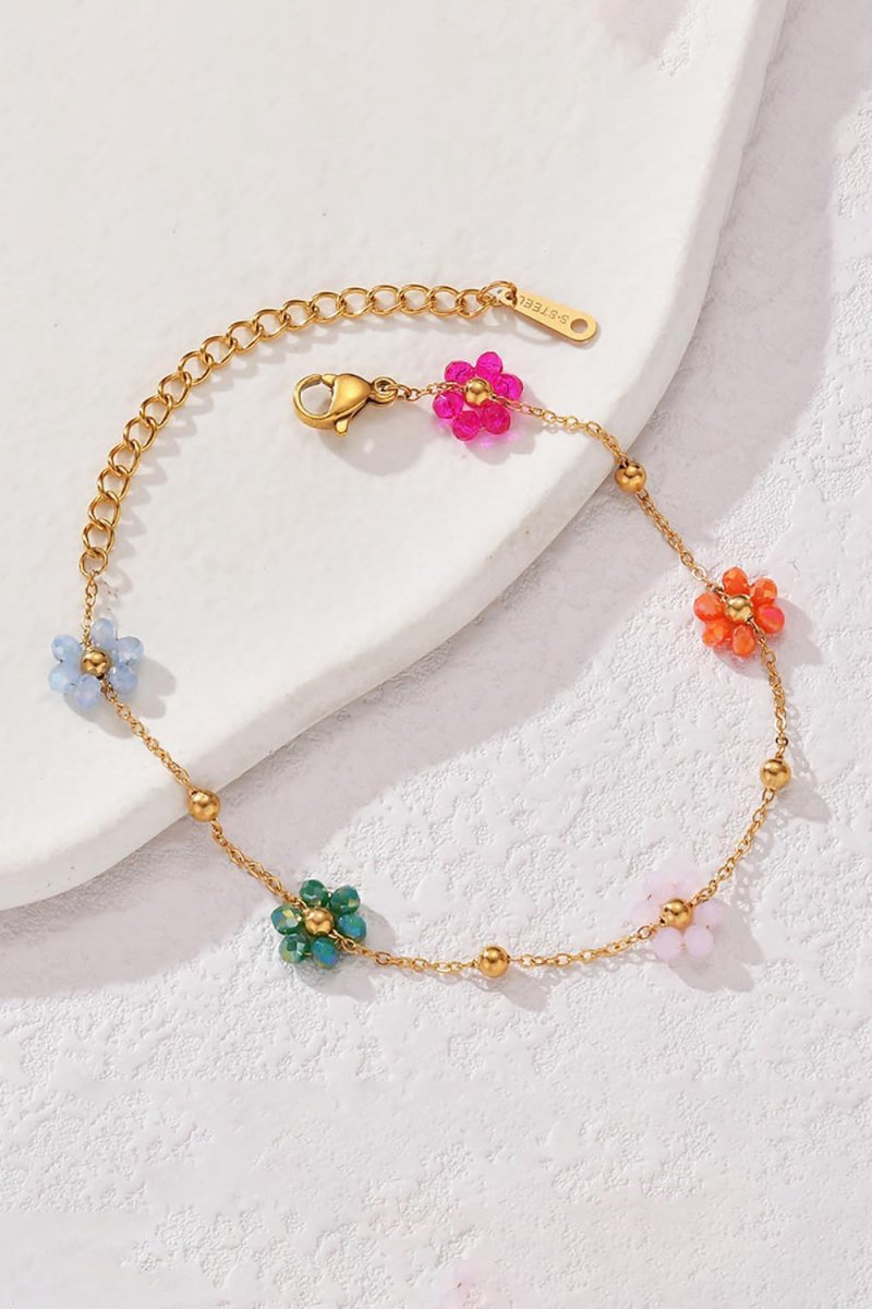 Boho Stainless Steel Flowers Bracelets