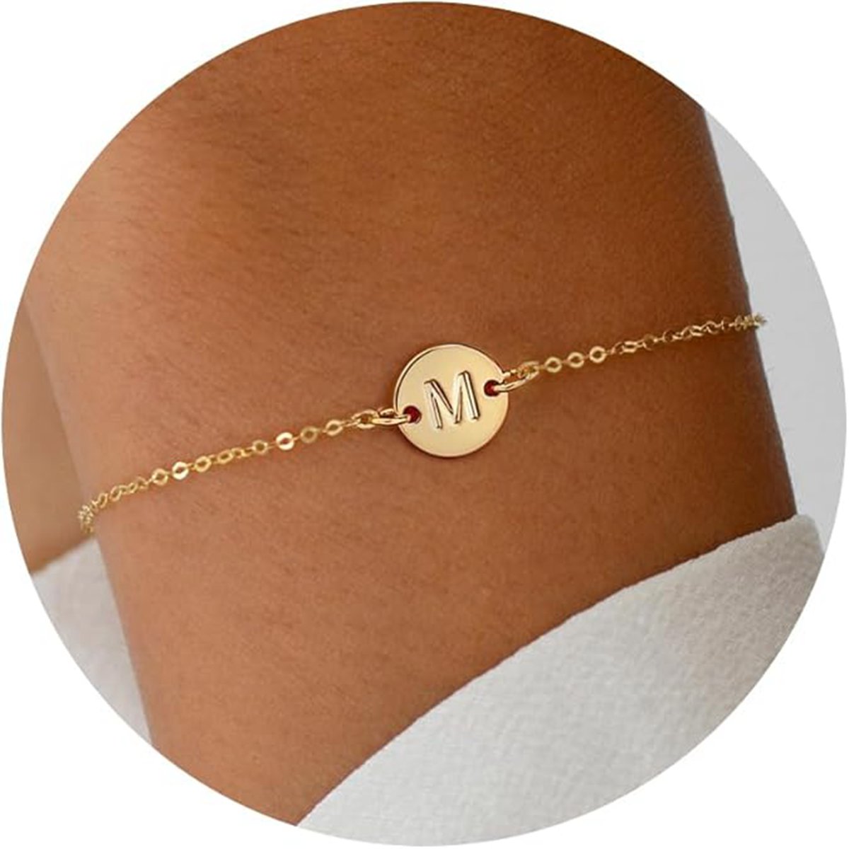 Gold Letter Initial Monogram Bracelets