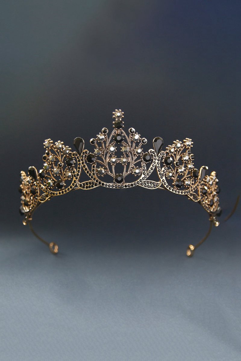 Bronze Princess Rhinestone Crowns for Women