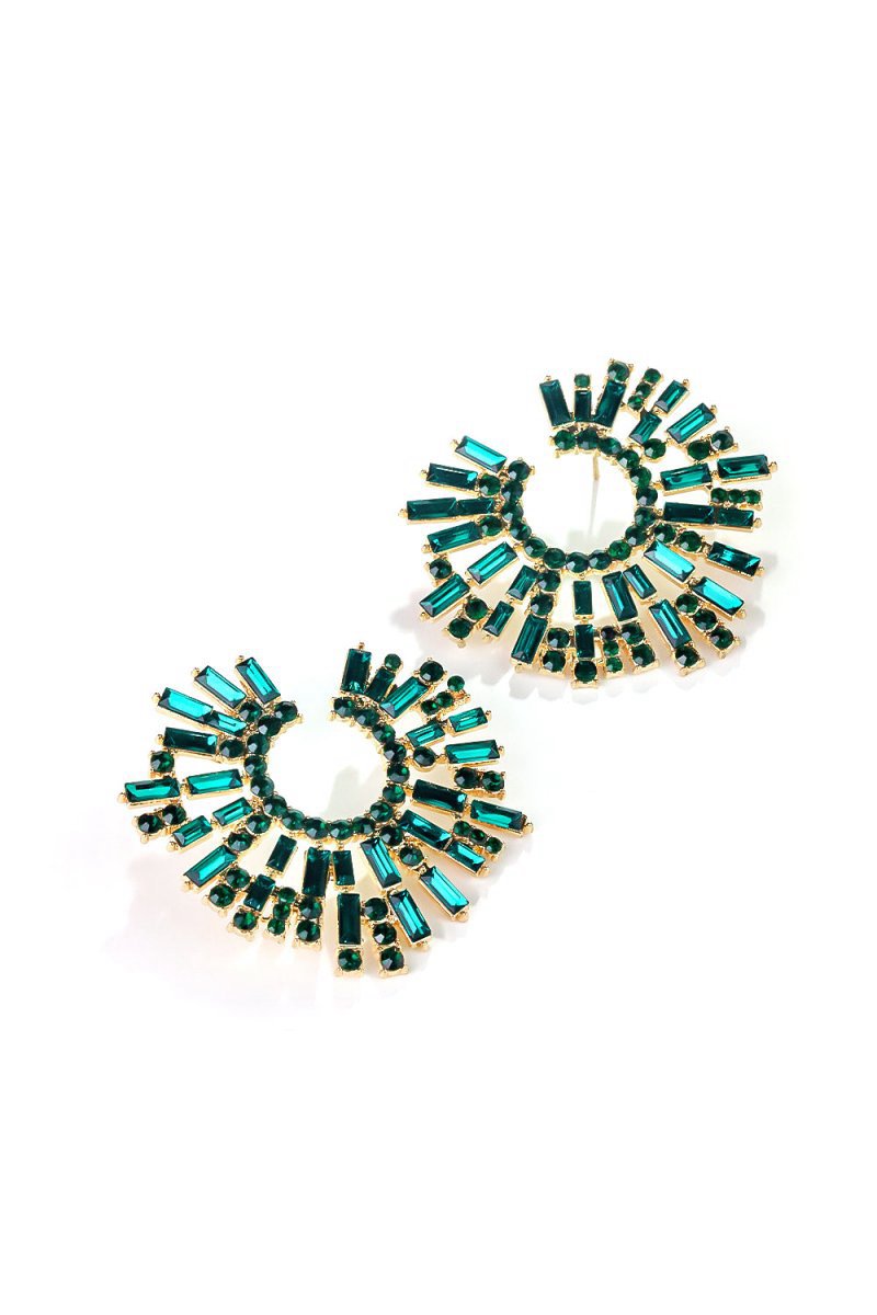 Rhinestone Round Shape Earrings