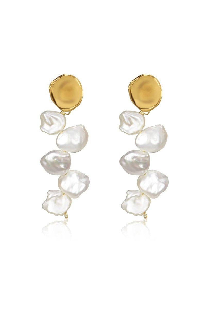 Long Baroque Pearl Earrings Tassel