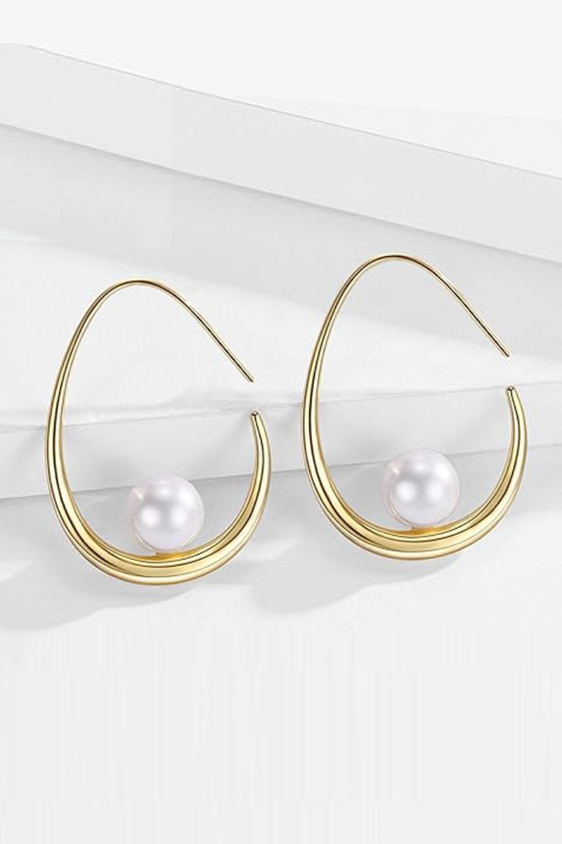 Gold Pearls Drop Earrings