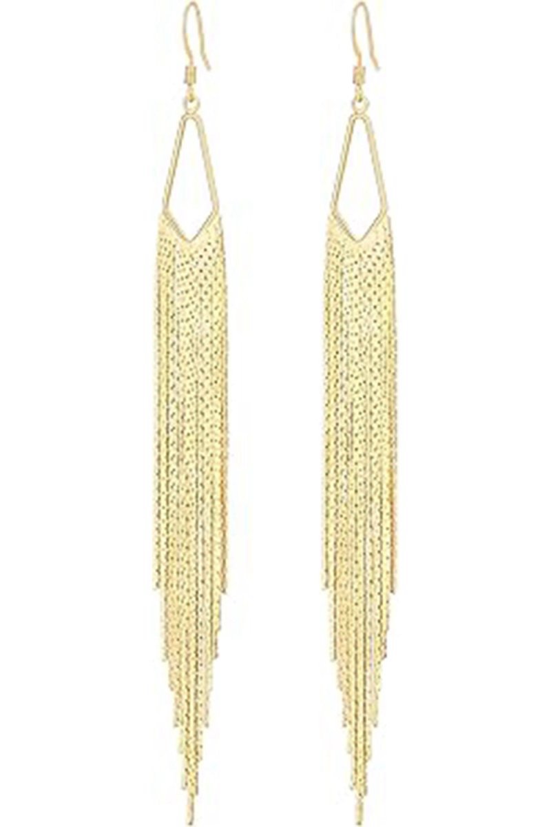 Sleek Chain Tassel Earrings