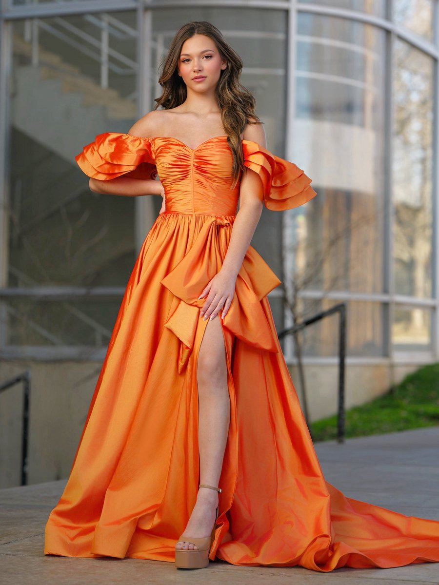 Sweetheart Pleated A-line Prom Dresses with Bow