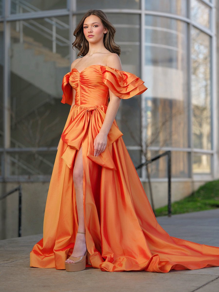 Sweetheart Pleated A-line Prom Dresses with Bow