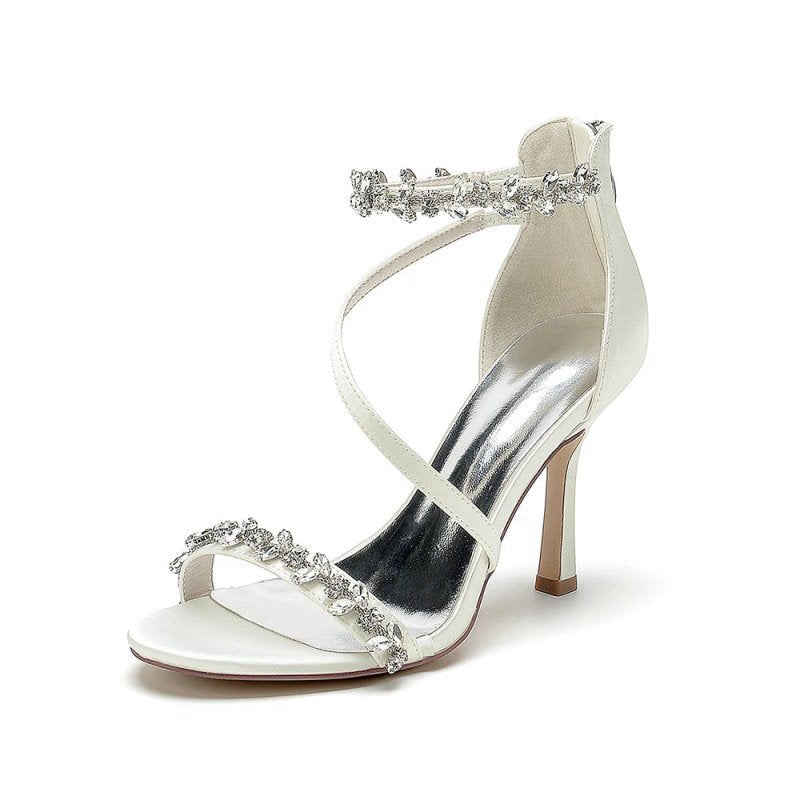 Elegant High Heels with Crystal and Accents