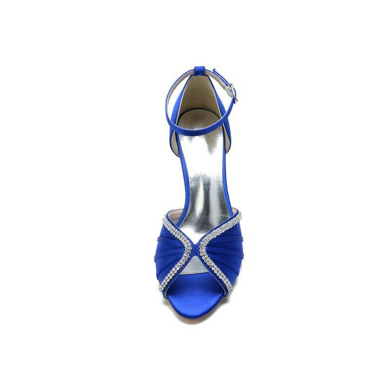 Elegant Rayel Satin Pump with Rhinestone Accents