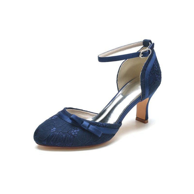 Chic Lace Pointed-Toe Heels with Heel