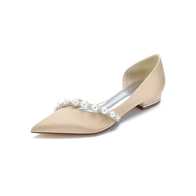 Pearl Pointed Toe Kitten Heels