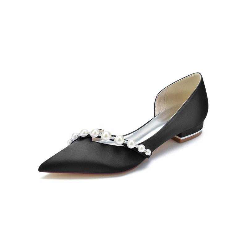 Pearl Pointed Toe Kitten Heels