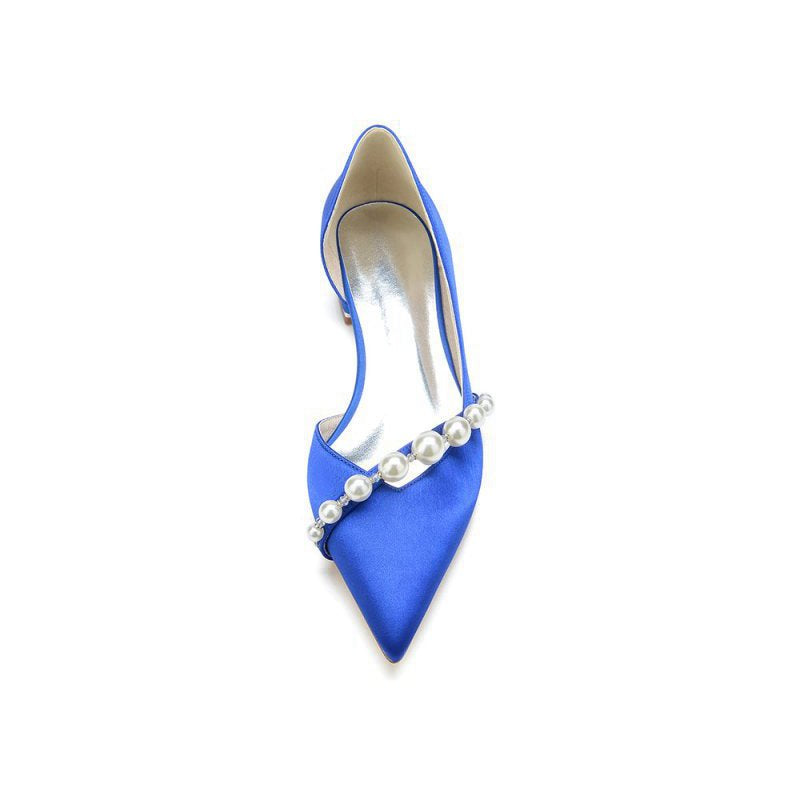 Pearl Pointed Toe Kitten Heels