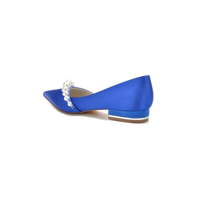 Pearl Pointed Toe Kitten Heels