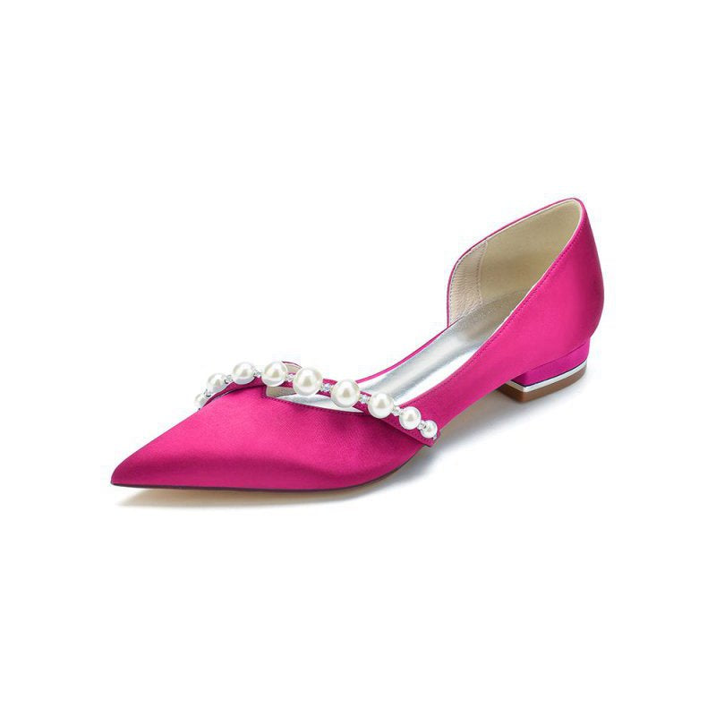 Pearl Pointed Toe Kitten Heels
