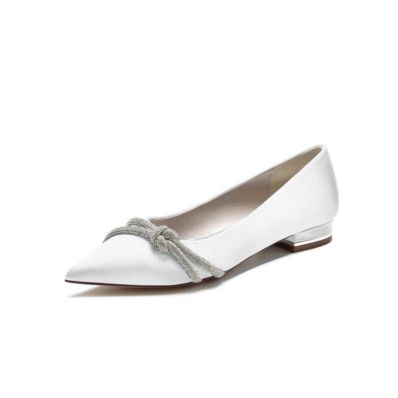 Pointed Toe Glitter Strap Kitten Heels