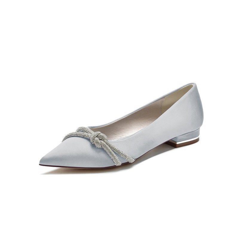 Pointed Toe Glitter Strap Kitten Heels