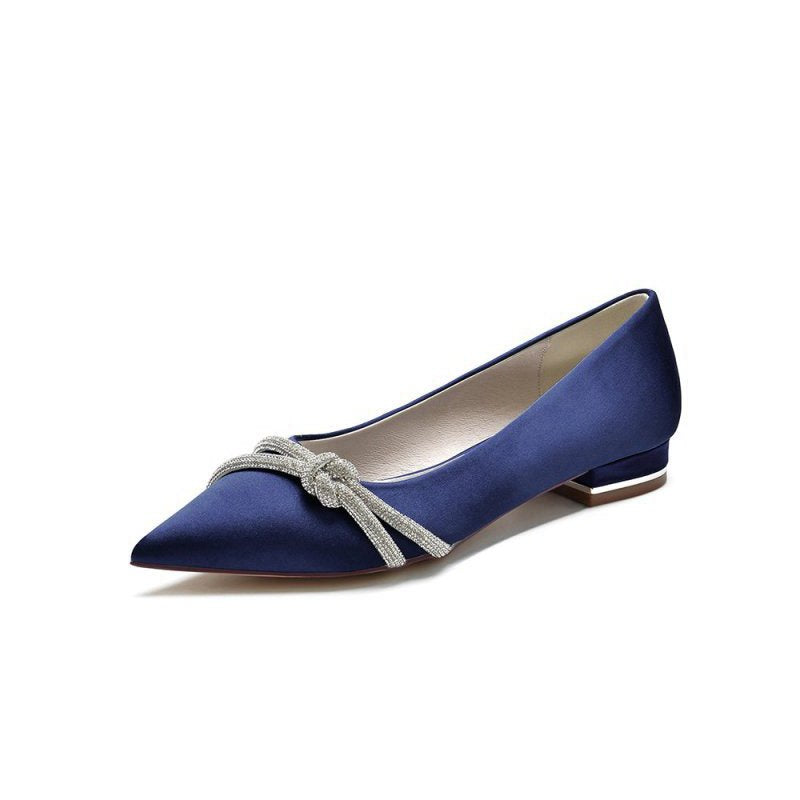 Pointed Toe Glitter Strap Kitten Heels