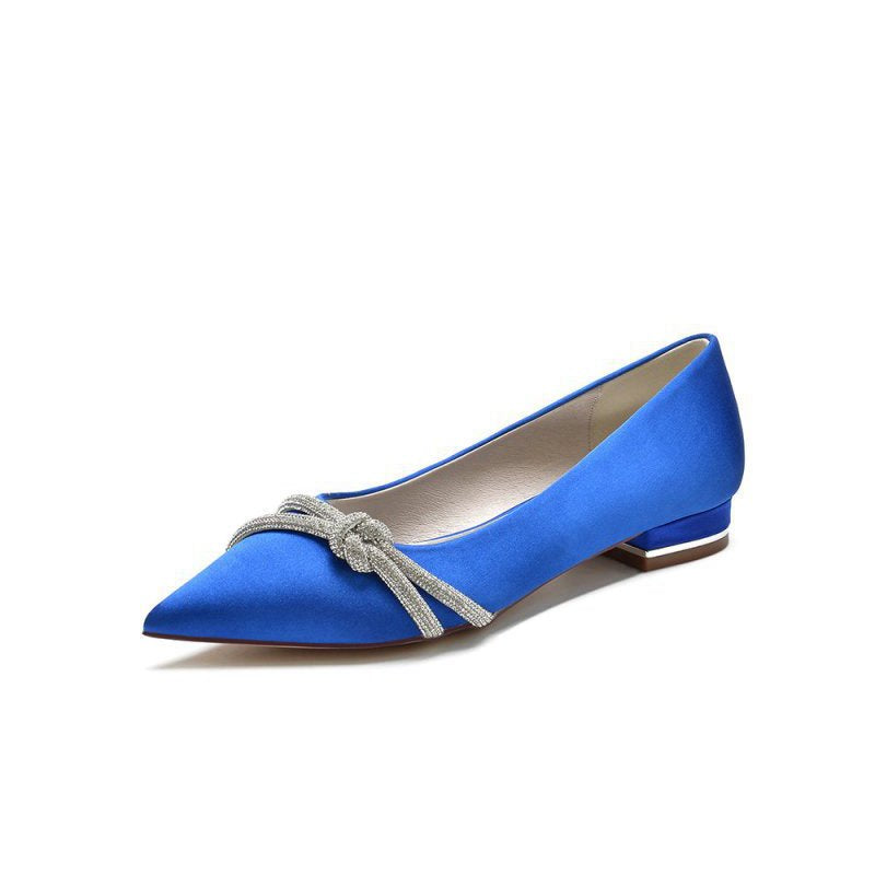 Pointed Toe Glitter Strap Kitten Heels