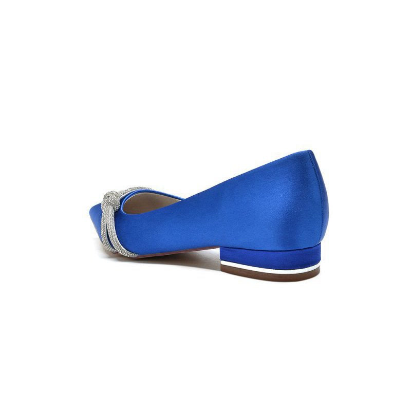 Pointed Toe Glitter Strap Kitten Heels