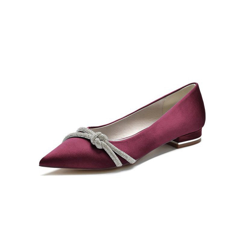 Pointed Toe Glitter Strap Kitten Heels