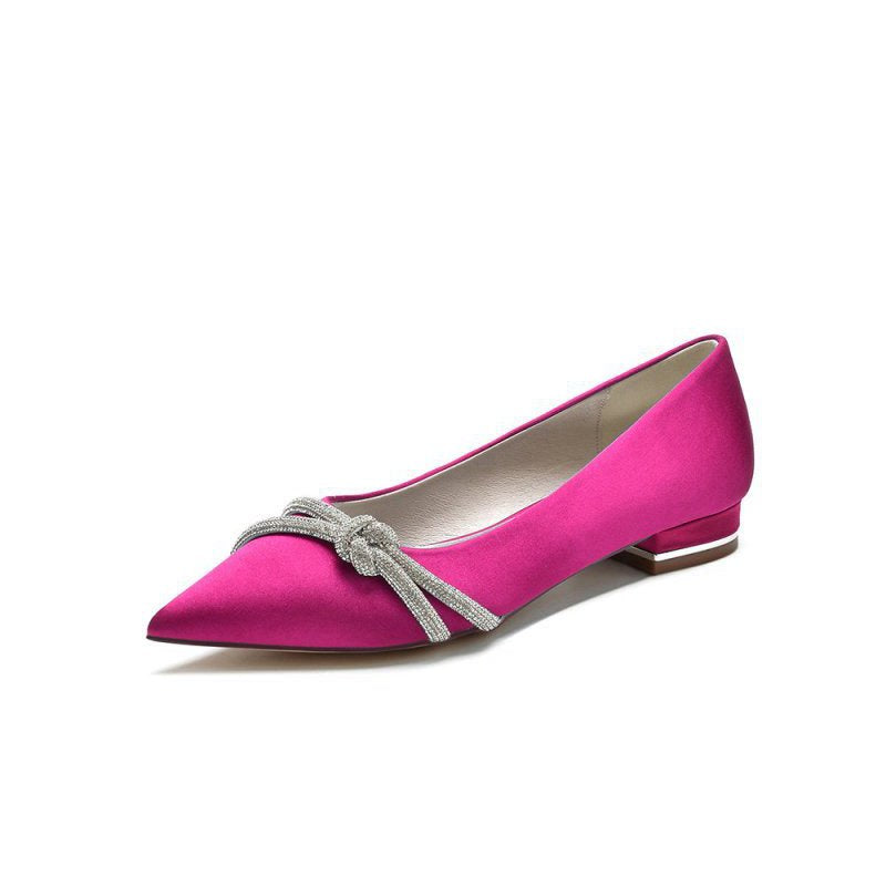 Pointed Toe Glitter Strap Kitten Heels