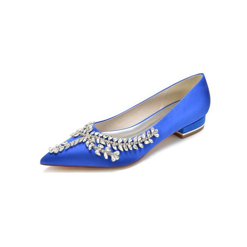 Rhinestone Pointed Toe Kitten Heels