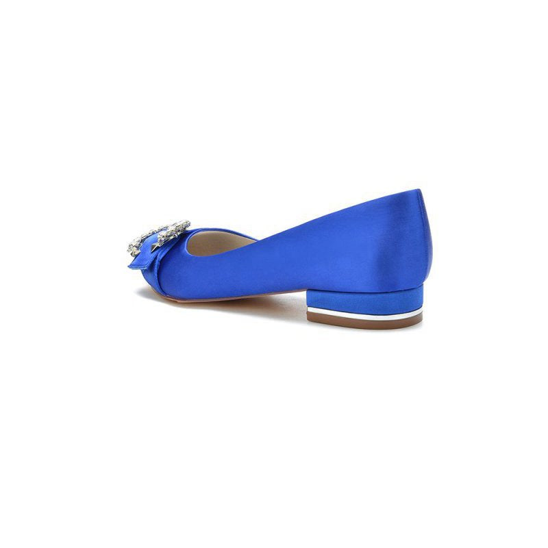 Beading Pointed Toe Kitten Heels