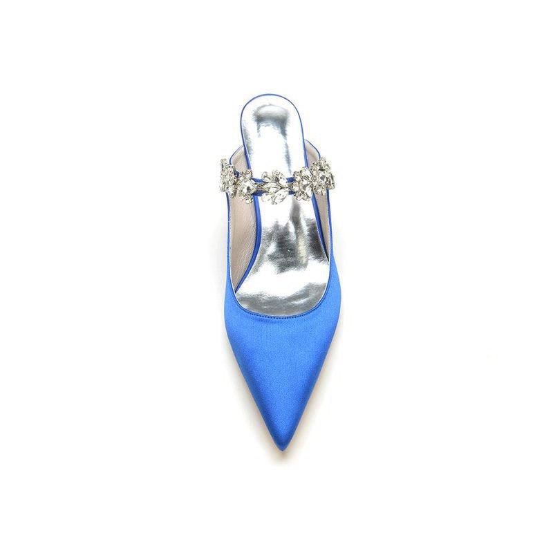Beading Pointed Toe Rhinestone High Heels