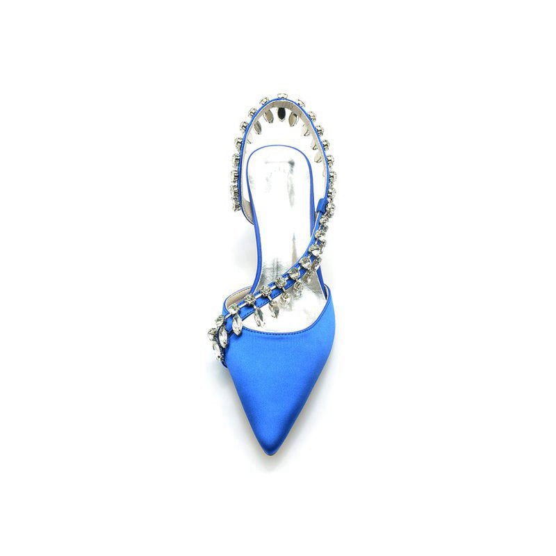 Rhinestone Beaded Pointed Toe High Heels