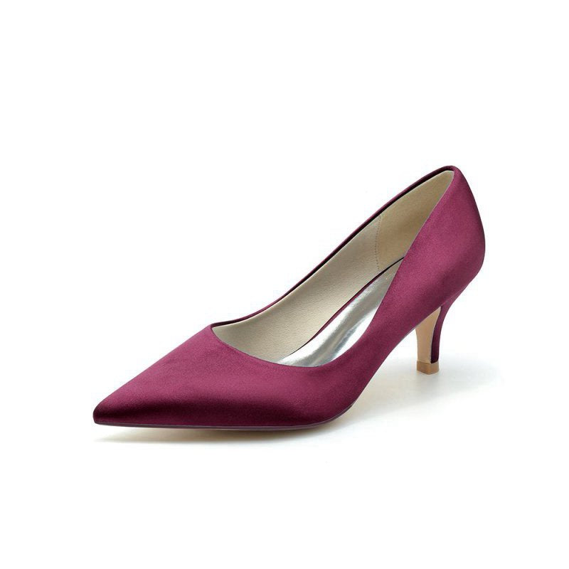 Simple Pointed Toe Kitten Heels