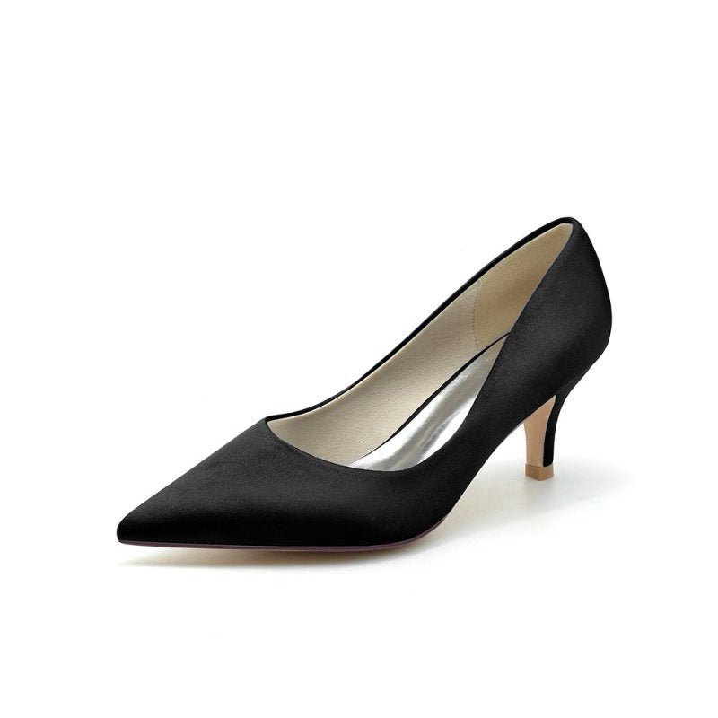 Simple Pointed Toe Kitten Heels