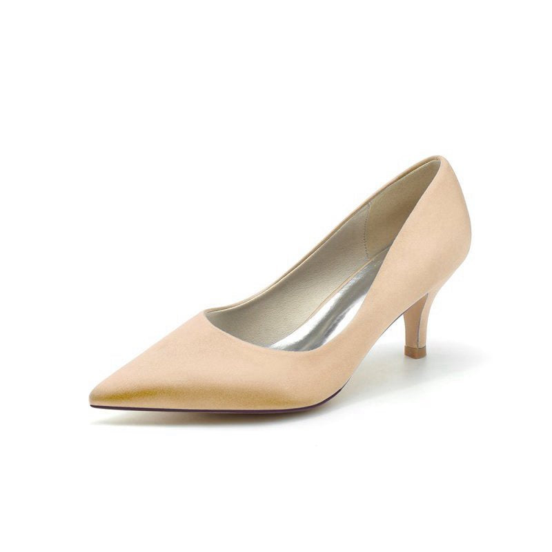Simple Pointed Toe Kitten Heels