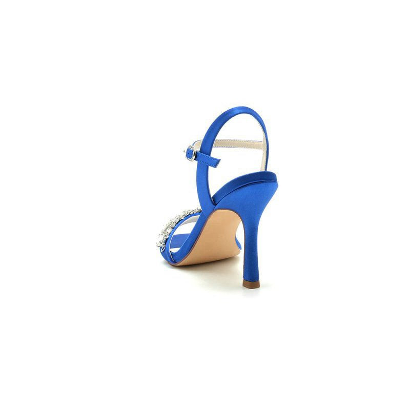 Rhinestone Open Toe Stiletto Heels
