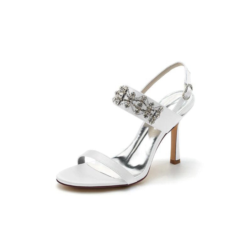 Rhinestone Beaded Ankle Straps Party Shoes