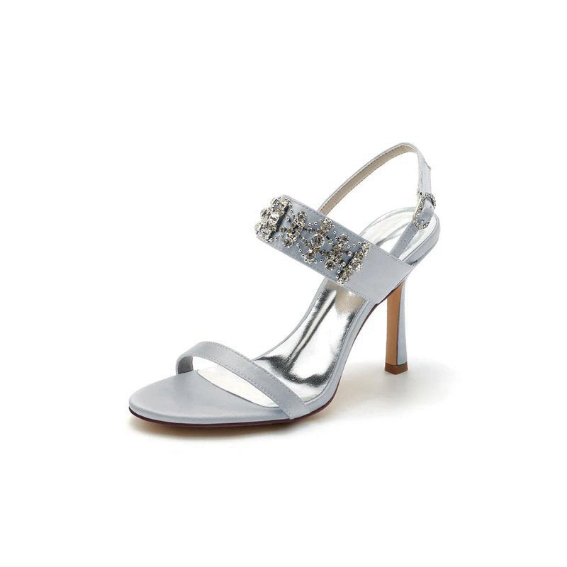 Rhinestone Beaded Ankle Straps Party Shoes