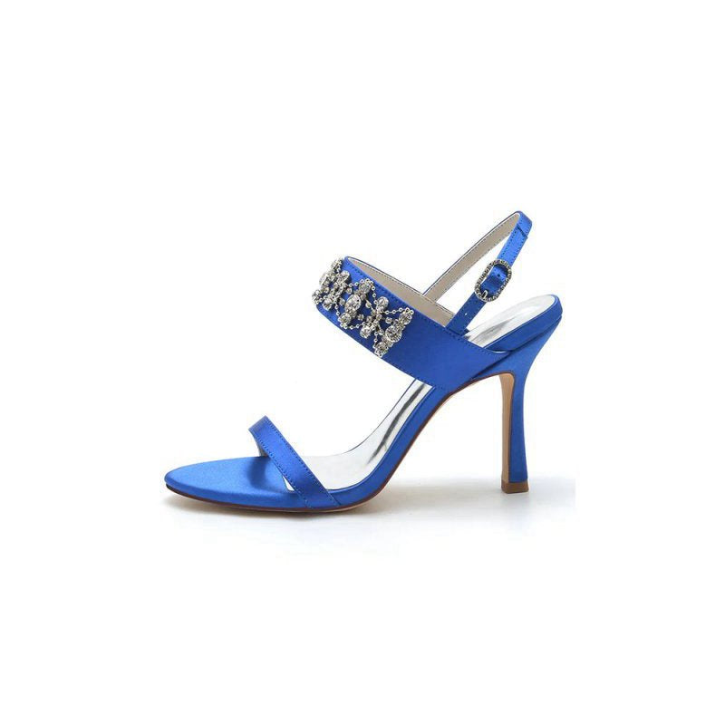 Rhinestone Beaded Ankle Straps Party Shoes
