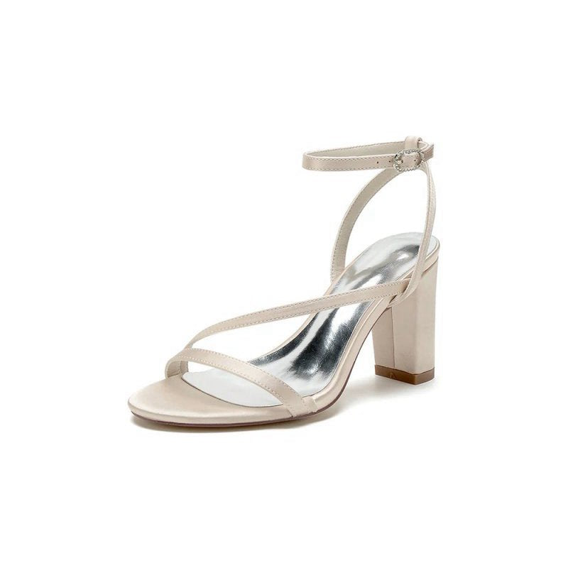 Elegant Block Heel Strappy Sandals with Ankle Strap