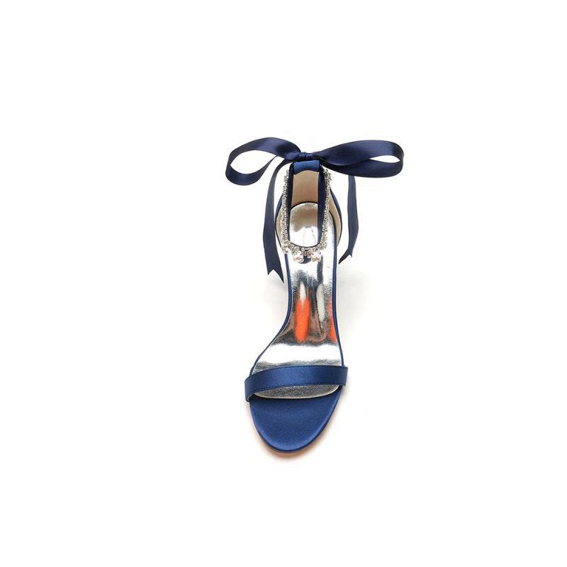 Open Toe Ribborn Tie High Heels Party