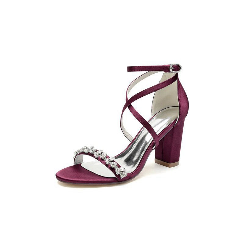 Open Toe Cross Strap High Heels Party