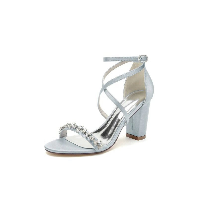 Open Toe Cross Strap High Heels Party