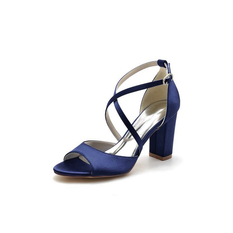 Peep Toe Cross Strap High Heels Party Shoes