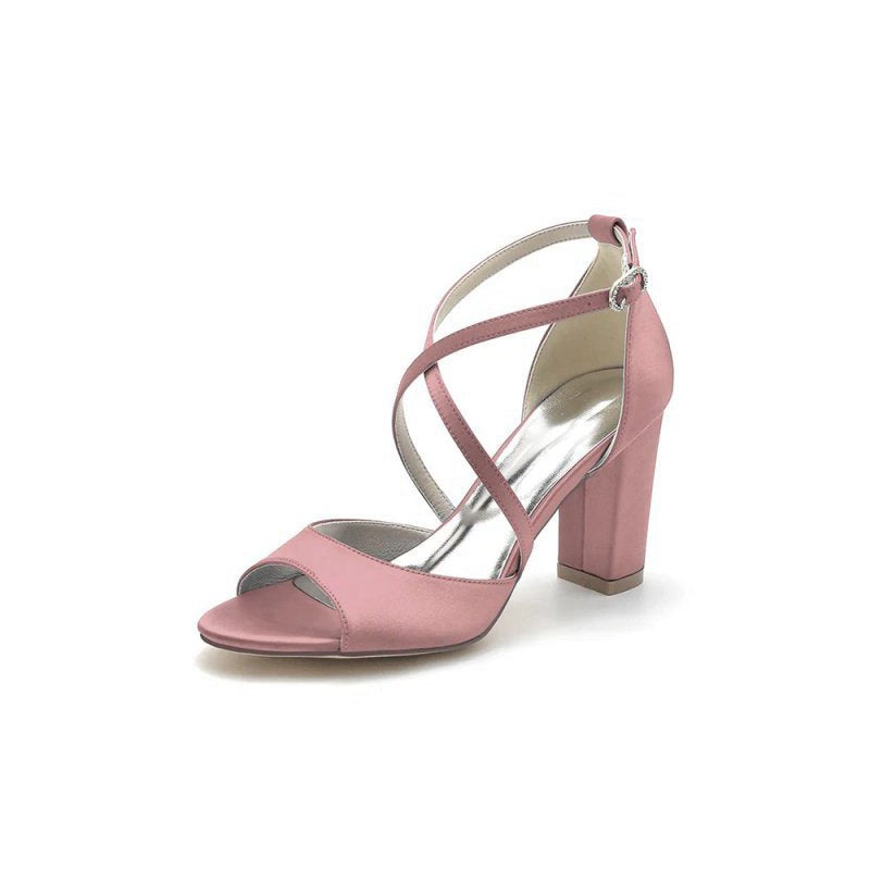 Peep Toe Cross Strap High Heels Party Shoes