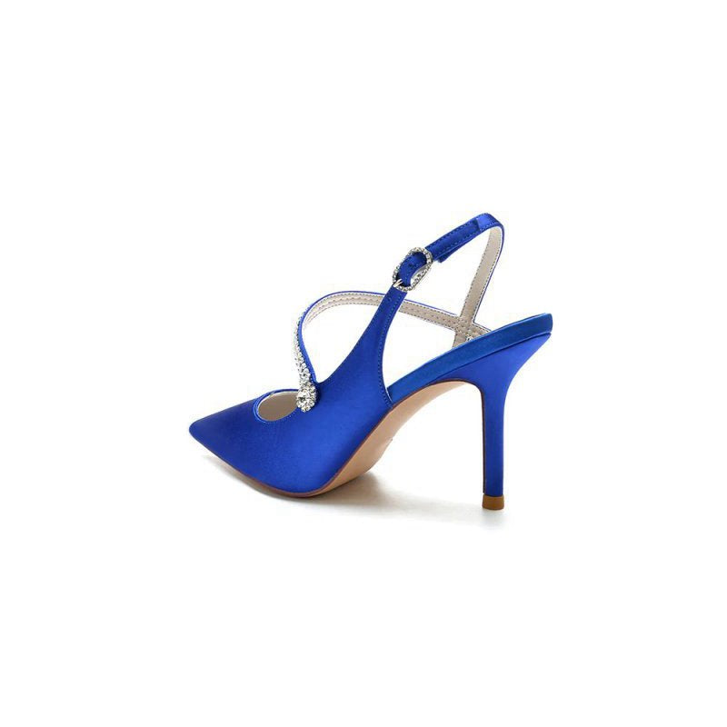Crystal Strap Pointed Toe Stiletto Heel Shoes