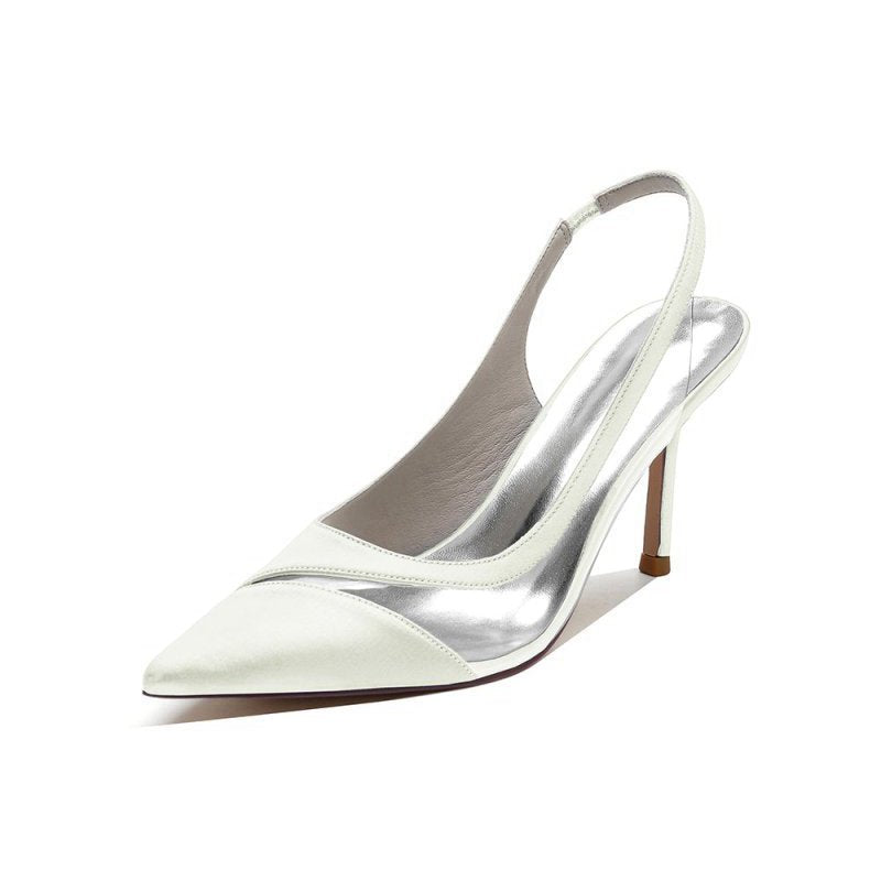 Party Pointed Toe Slingback Strap High Heels