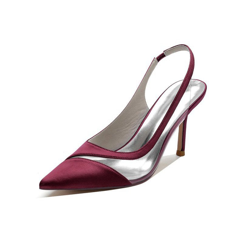 Party Pointed Toe Slingback Strap High Heels