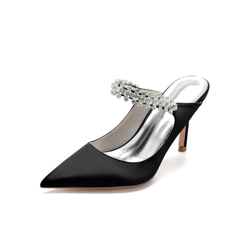 Party Pointed Toe Crystal Strap High Heels