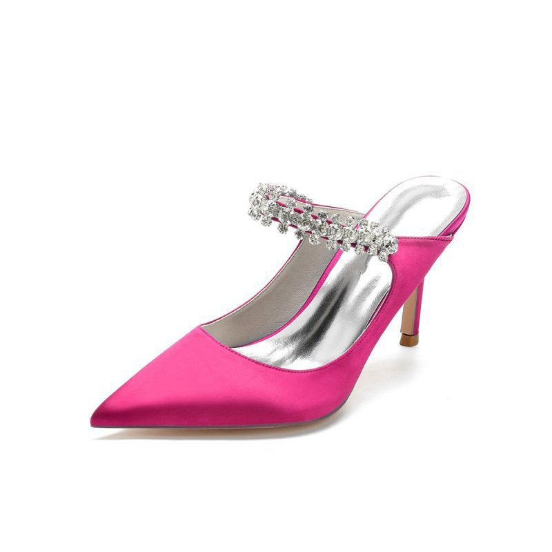 Party Pointed Toe Crystal Strap High Heels